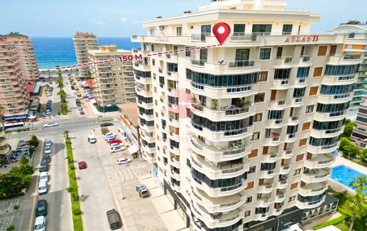 A Magnificent Furnished Three-Bedroom Apartment For Sale in Alanya Near The Beach