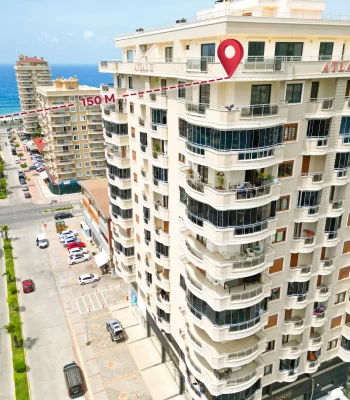 A Magnificent Furnished Three-Bedroom Apartment For Sale in Alanya Near The Beach