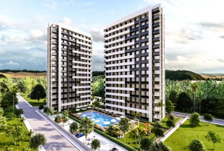 Wohnungen in Mersin 1+1 Komfort mit Ratenzahlungsmöglichkeiten