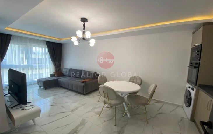 Two-bedroom Furnished Apartment With Sea View in Mahmutlar