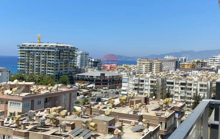 Two-bedroom Furnished Apartment With Sea View in Mahmutlar
