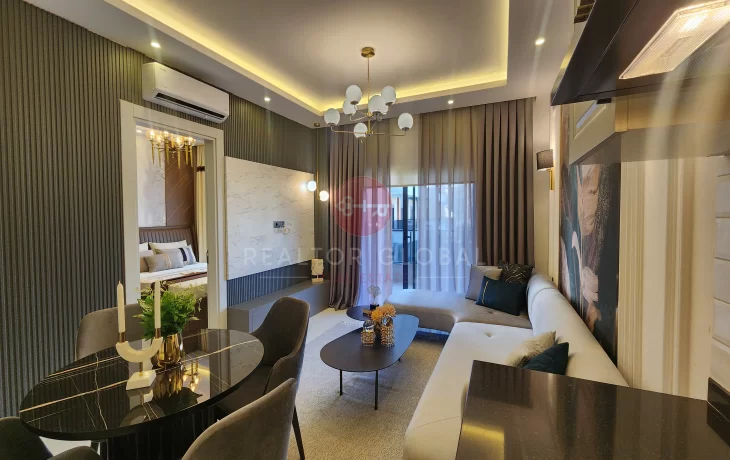 Möblierte 1-Zimmer-Wohnung mit besonderem Design in Oba zu verkaufen