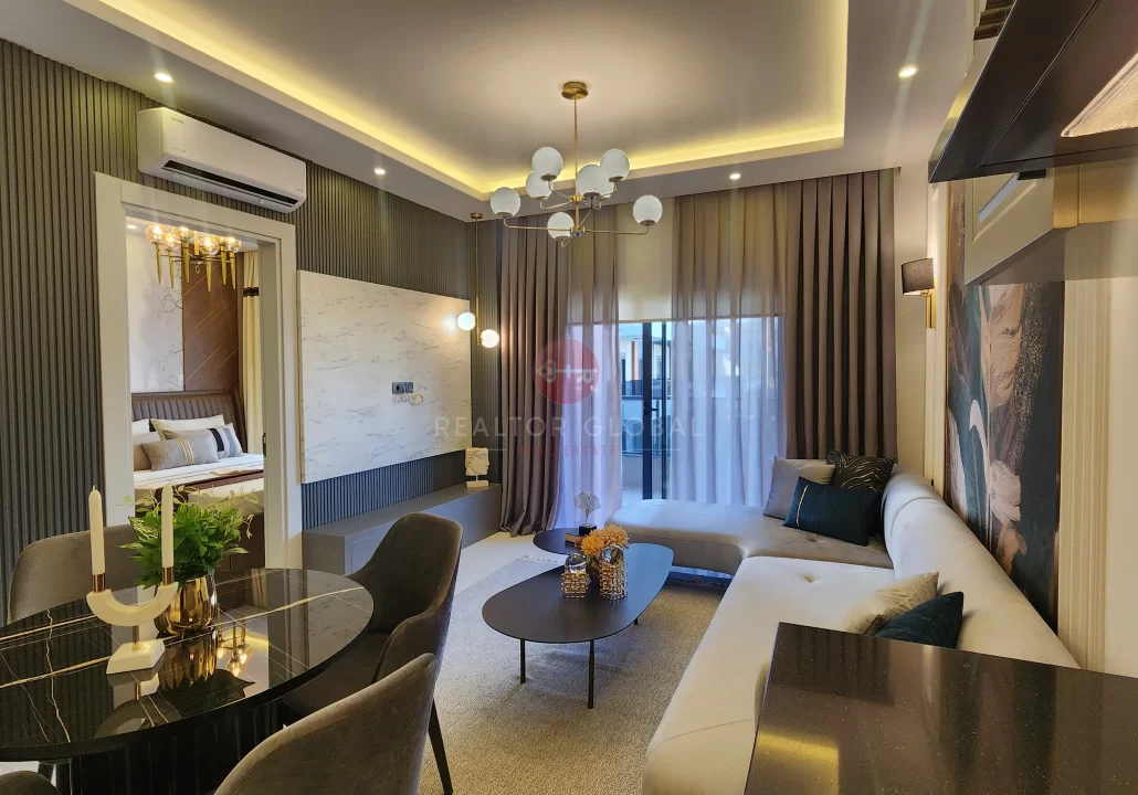 Möblierte 1-Zimmer-Wohnung mit besonderem Design in Oba zu verkaufen