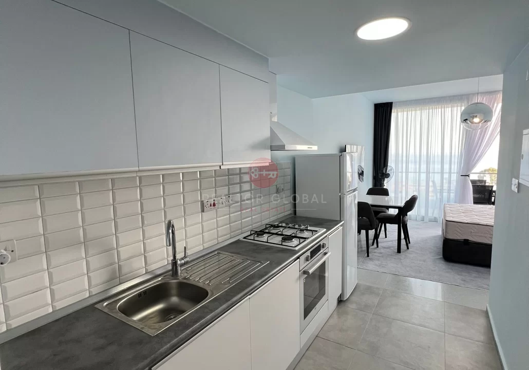 Studio apartment with sea view for sale in İskele, Northern Cyprus
