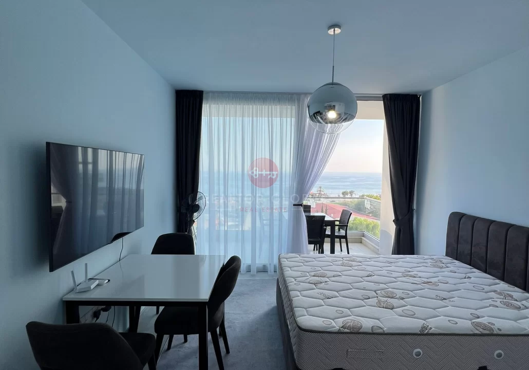 Studio apartment with sea view for sale in İskele, Northern Cyprus