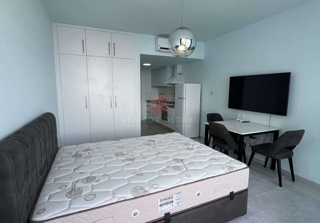Studio apartment with sea view for sale in İskele, Northern Cyprus