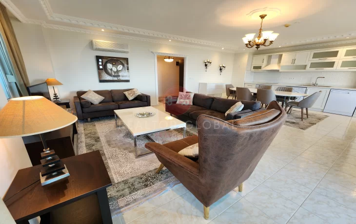 Panoramic Sea View 2+1 Luxury Apartment For Sale in Mahmutlar