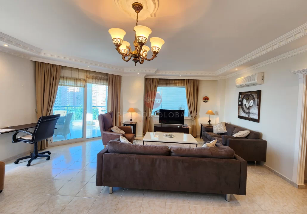 Panoramic Sea View 2+1 Luxury Apartment For Sale in Mahmutlar