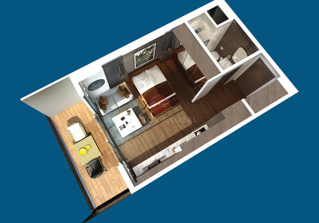 İskele Bölgesinde Grand Sapphire Resort’ta Satılık Stüdyo Daire