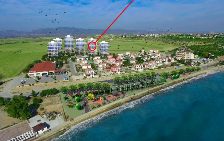 İskele'de Eşyalı ve Deniz Manzaralı 2+1 Satılık Daire
