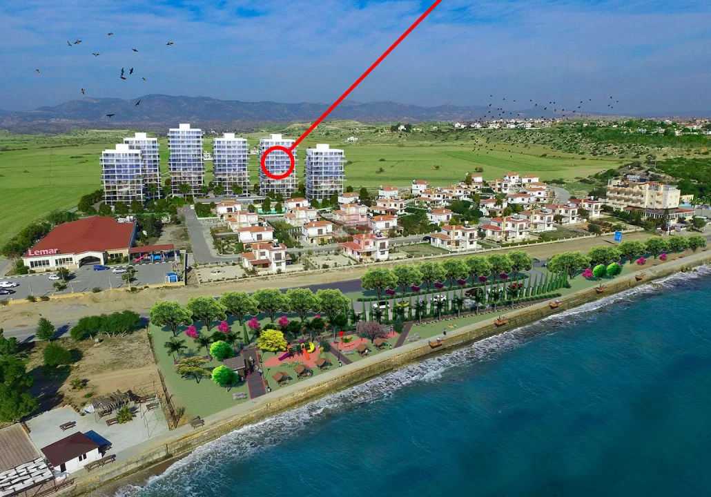 İskele'de Eşyalı ve Deniz Manzaralı 2+1 Satılık Daire