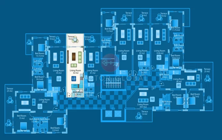 Affordable studio apartment for sale in ceasar blue residence