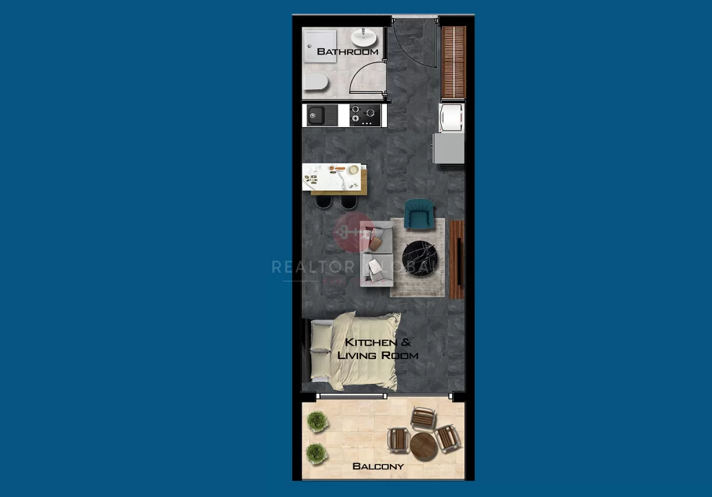 Yeniboğaz, Kıbrıs'ta Muhteşem Bir Site İçinde Stüdyo Daire