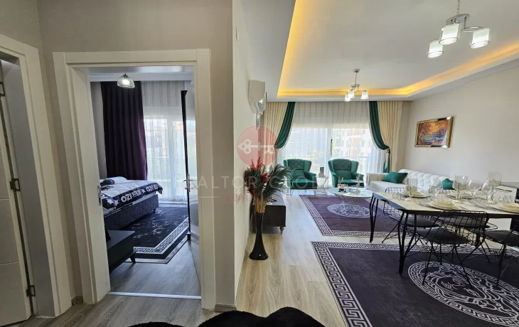 Moderan stan 1+1 na prodaju u Alanya Demirtaşu sa bazenom i teretanom