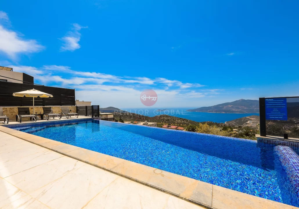 Postcard Sea Views in a Luxurious Villa For Sale in Antalya