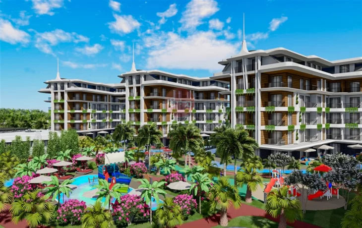 Apartments For Sale in Alanya in Installments in a Luxurious Complex - Investment Opportunity!