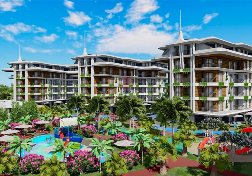 Apartments For Sale in Alanya in Installments in a Luxurious Complex - Investment Opportunity!