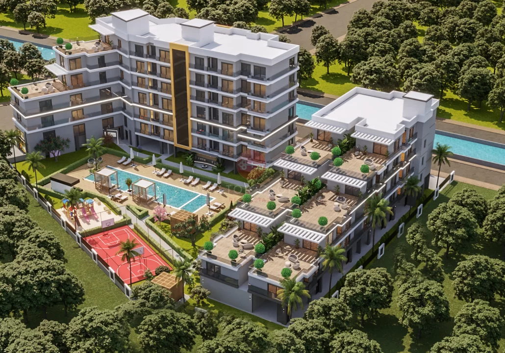 Immobilieninvestition mit Meer- und Bergblick Eine Zwei-Zimmer-Wohnung zum Verkauf in Antalya