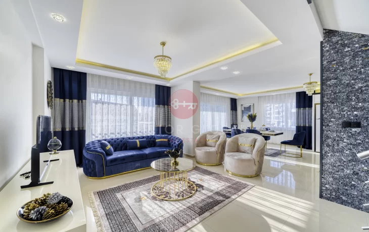 Upscale Class and Mountain View, Fully Furnished 3 Bedroom Apartment for Sale in Alanya