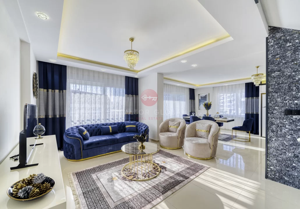 Upscale Class and Mountain View, Fully Furnished 3 Bedroom Apartment for Sale in Alanya