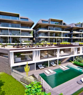 On An Area of 2.760 Square Meters a New Project With Two Option Of Apartments For Sale in Alanya