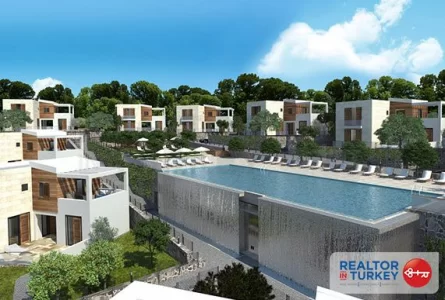 Semi detached nicely design 2 bedroom for sale in Bodrum