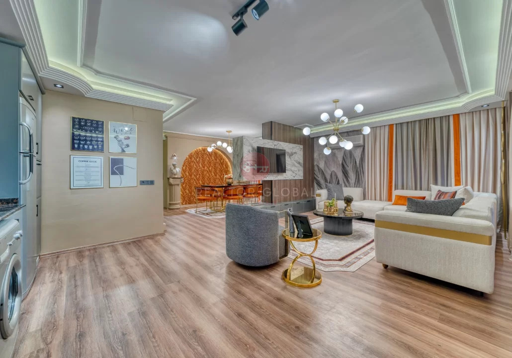 Warm And Luxurious Interiors, A Furnished Apartment For Sale in Alanya