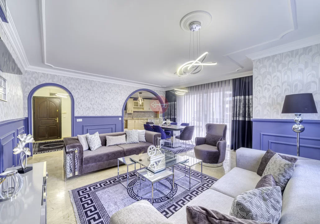 Own A Beautiful Furnished Home Near The Beaches, A Three-Bedroom Apartment For Sale in Alanya