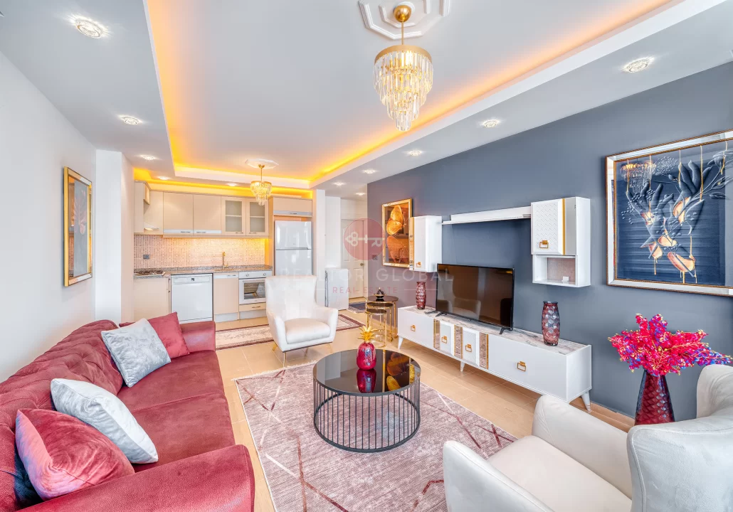 Well-Decorated Home Near The Beaches, Design A Furnished One-Bedroom Apartment For Sale in Alanya