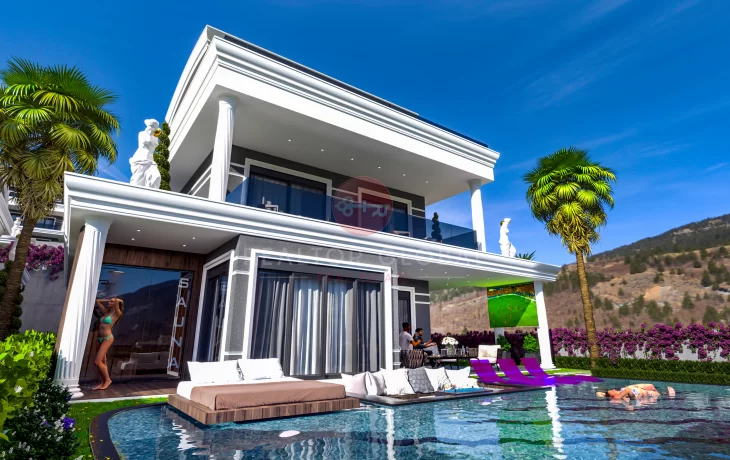  Chicness And Luxurious Interiors, A Ultra-Modern Villa For Sale in Alanya