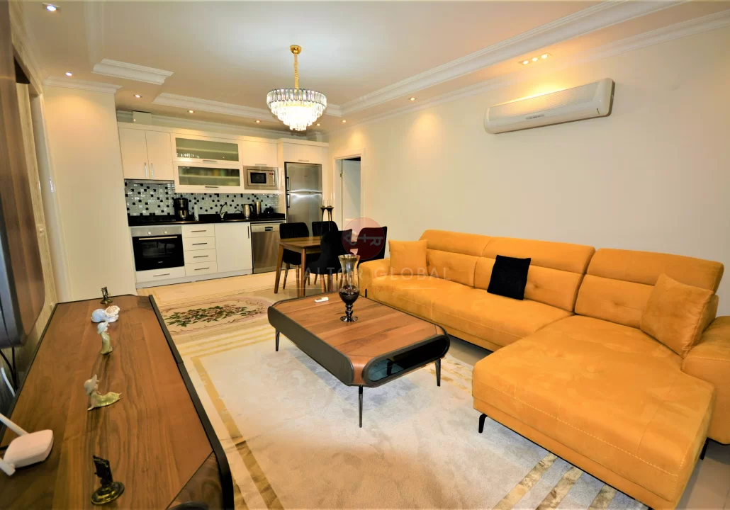  Warm And Elegant Interiors Home, Own Now A Furnished Two-Bedroom Apartment For Sale in Alanya