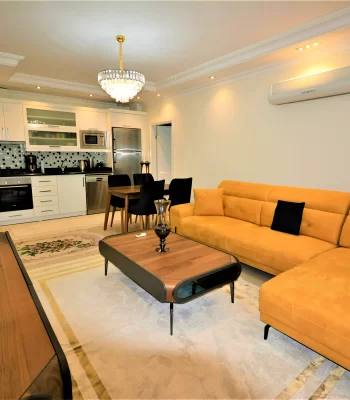  Warm And Elegant Interiors Home, Own Now A Furnished Two-Bedroom Apartment For Sale in Alanya